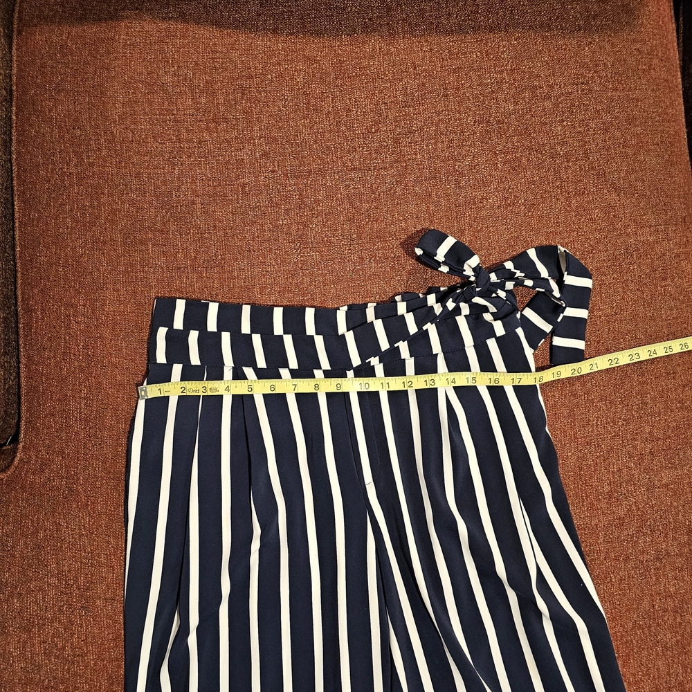Zara Black and White Striped Wide Leg Pants - Picture 8 of 9